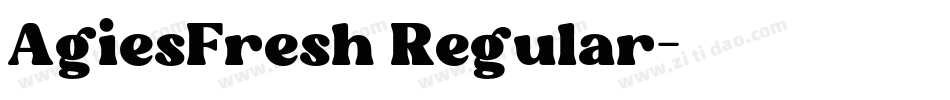 AgiesFresh Regular字体转换